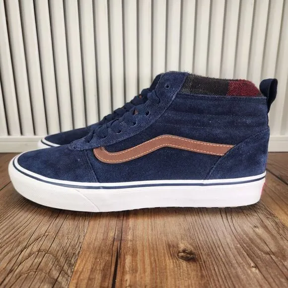 VANS Sk8-Hi MTE Ward Men Sz 8.5 Dress Blues Gum Sole Lugged Suede Sneakers Shoes