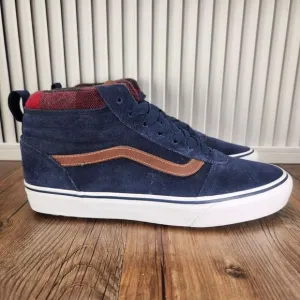VANS Sk8-Hi MTE Ward Men Sz 8.5 Dress Blues Gum Sole Lugged Suede Sneakers Shoes