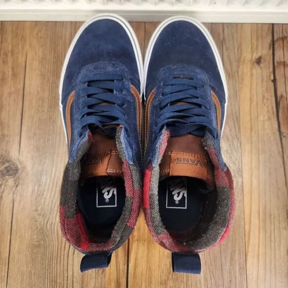 VANS Sk8-Hi MTE Ward Men Sz 8.5 Dress Blues Gum Sole Lugged Suede Sneakers Shoes