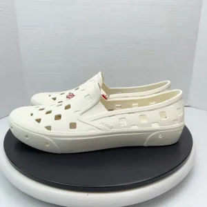VANS Slip-On Trek Sandals Marshmallow White Cream Boat Water Shoes Size Mens 10