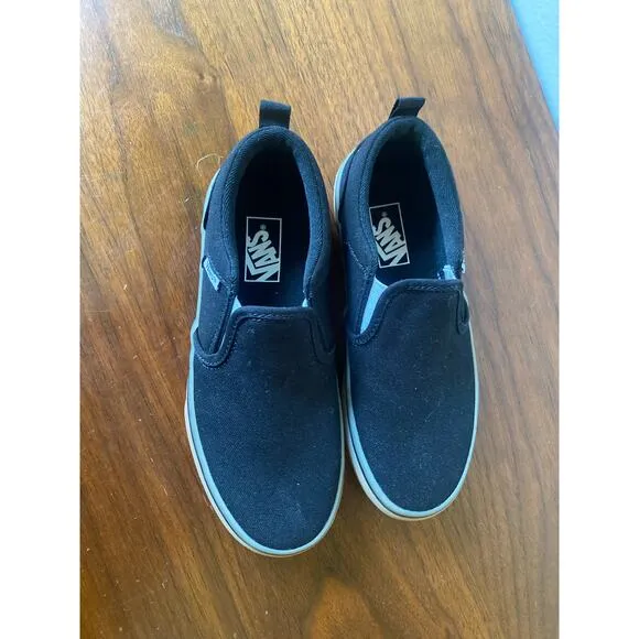 VANS Slip On Unisex Kids' Black Shoes 2.0 US Shoe