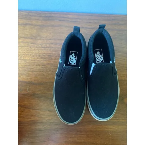 VANS Slip On Unisex Kids' Black Shoes 2.0 US Shoe