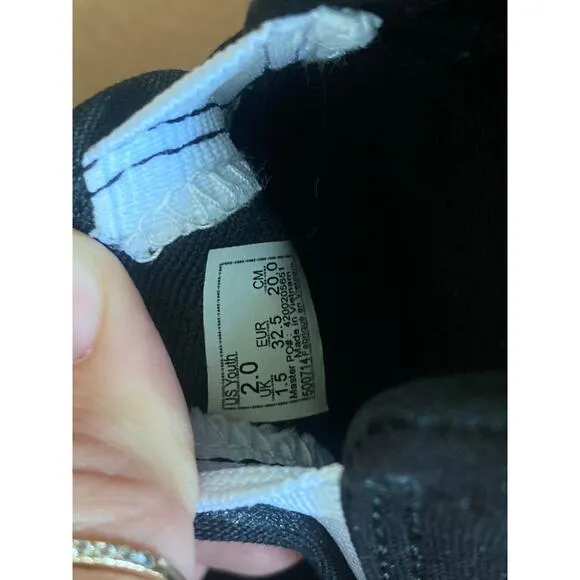 VANS Slip On Unisex Kids' Black Shoes 2.0 US Shoe