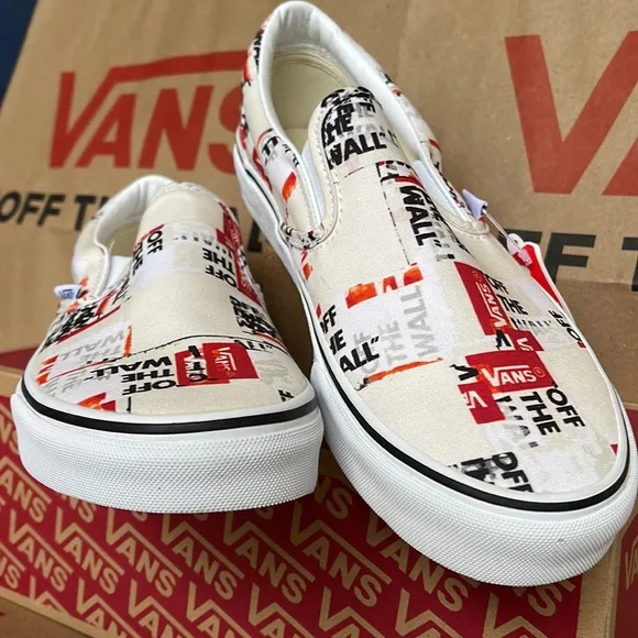 Vans WMNS Classic Slip On Packing Tape Blackdbl/Classic True White sneakers