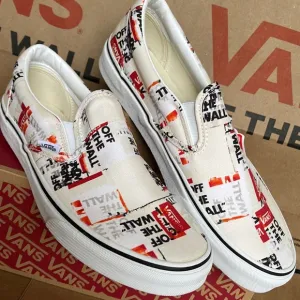 Vans WMNS Classic Slip On Packing Tape Blackdbl/Classic True White sneakers