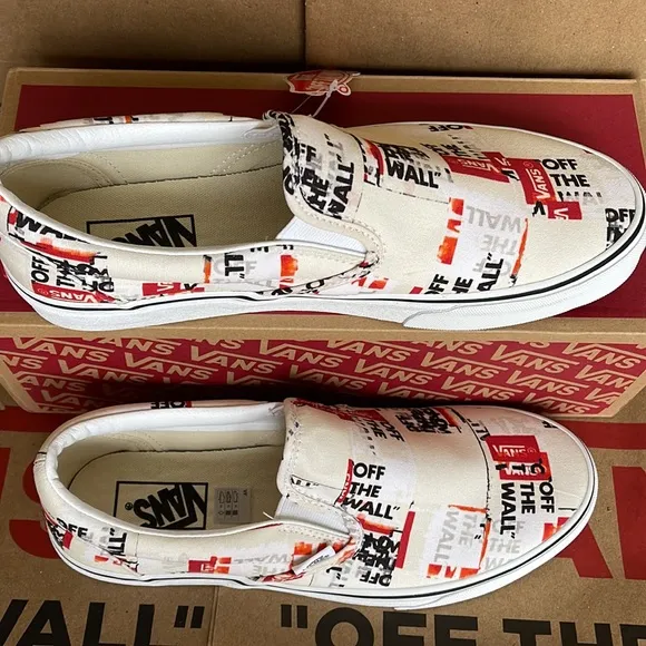 Vans WMNS Classic Slip On Packing Tape Blackdbl/Classic True White sneakers
