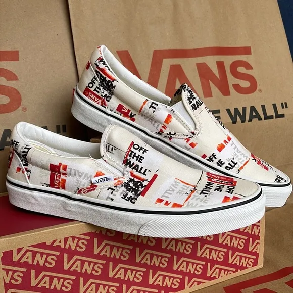 Vans WMNS Classic Slip On Packing Tape Blackdbl/Classic True White sneakers