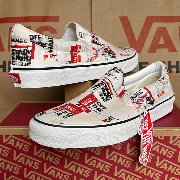 Vans WMNS Classic Slip On Packing Tape Blackdbl/Classic True White sneakers