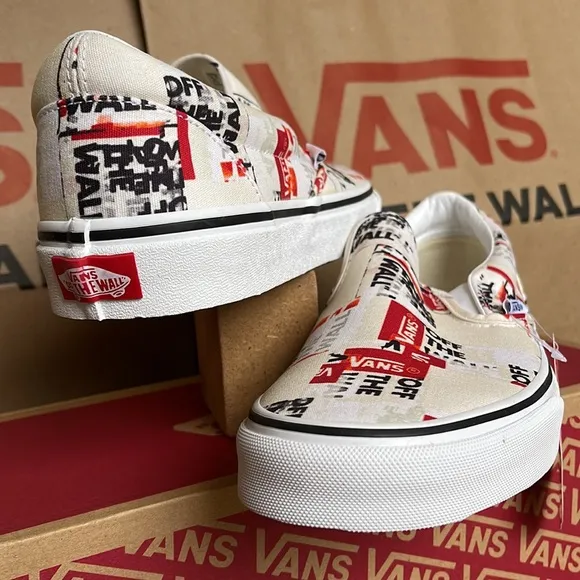Vans WMNS Classic Slip On Packing Tape Blackdbl/Classic True White sneakers