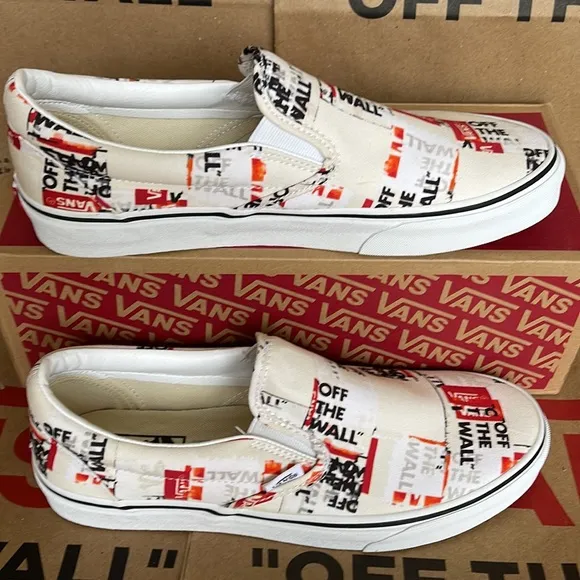 Vans WMNS Classic Slip On Packing Tape Blackdbl/Classic True White sneakers