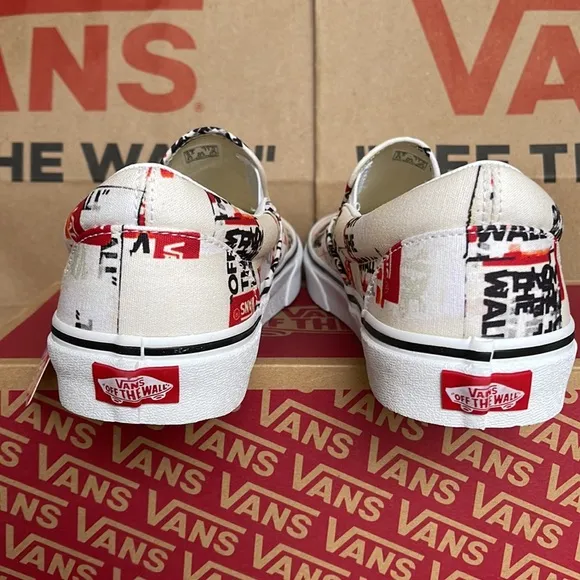 Vans WMNS Classic Slip On Packing Tape Blackdbl/Classic True White sneakers