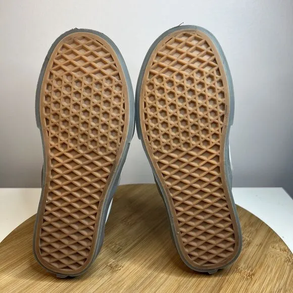 Vans Women's Size 5.5 Classic Slip On Translucent Gum Wan Blue Leather Shoes