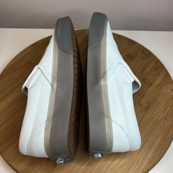 Vans Women's Size 5.5 Classic Slip On Translucent Gum Wan Blue Leather Shoes