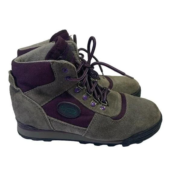 Vasque Vintage Women’s Purple Gray Ankle Mountaineering Hiking Boots Size 5.5