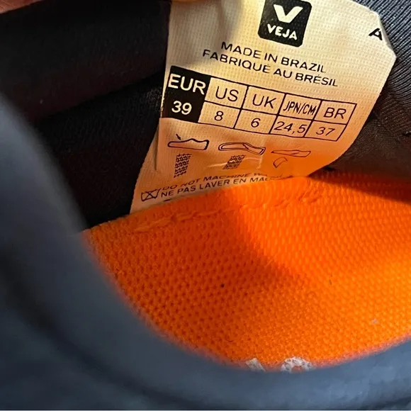 Veja Athletic Shoes - Navy and Orange