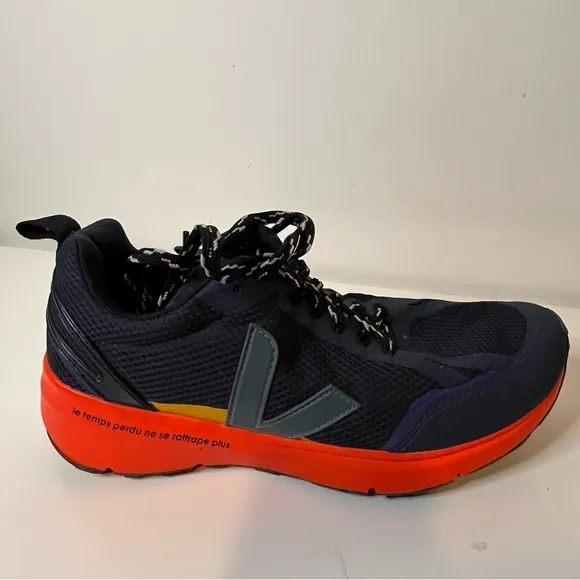 Veja Athletic Shoes - Navy and Orange