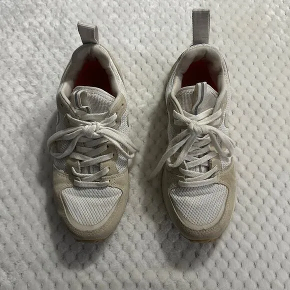 Venturi Bicolor Suede Running Sneakers Women's 9 White Natural Trainers