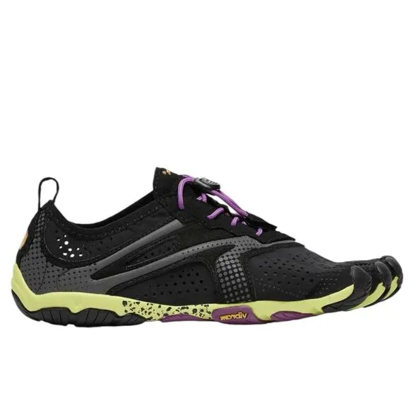 Vibram FiveFingers Women's Size 7.5 V-Run Black/Yellow/Purple Shoes NWOT
