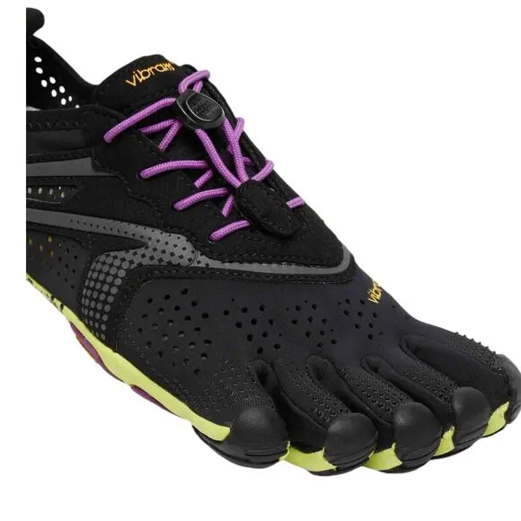 Vibram FiveFingers Women's Size 7.5 V-Run Black/Yellow/Purple Shoes NWOT
