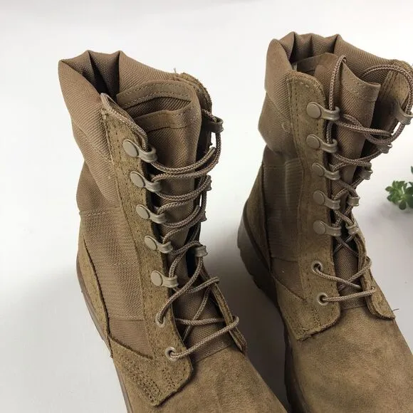 Vibram Hot Weather Combat Army Boots Made in USA Mens Euro Size 37 US 5 R Coyote