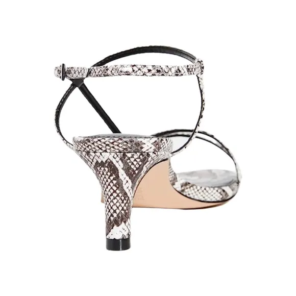 VILLA ROUGE • Snakeskin Desi Sandals Slingback Shoes Includes Box