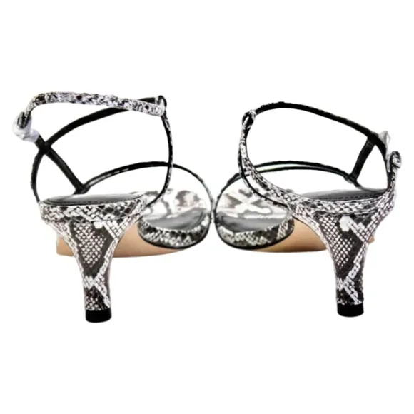VILLA ROUGE • Snakeskin Desi Sandals Slingback Shoes Includes Box