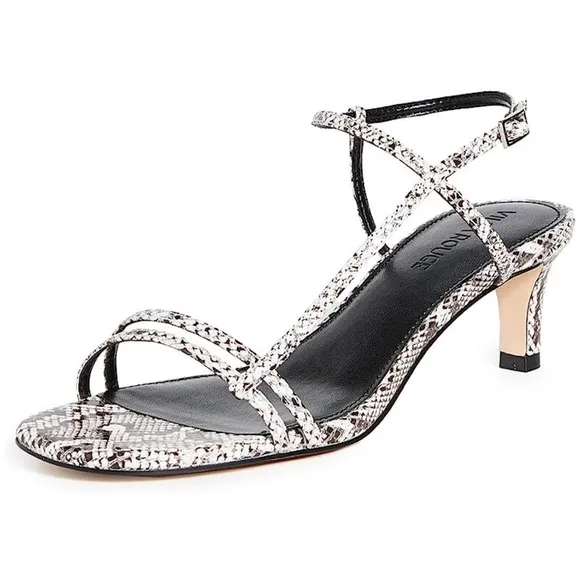 VILLA ROUGE • Snakeskin Desi Sandals Slingback Shoes Includes Box