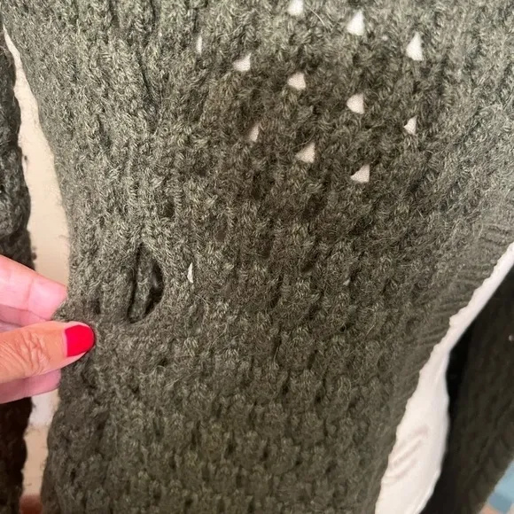 Vince Army Green Alpaca Wool Blend Sweater Sz XS