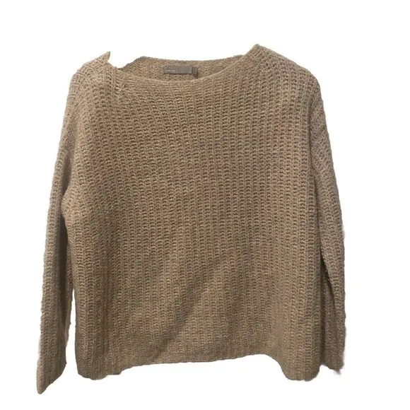 Vince beige cashmere blend sweater size ribbed knit Size XS oversized