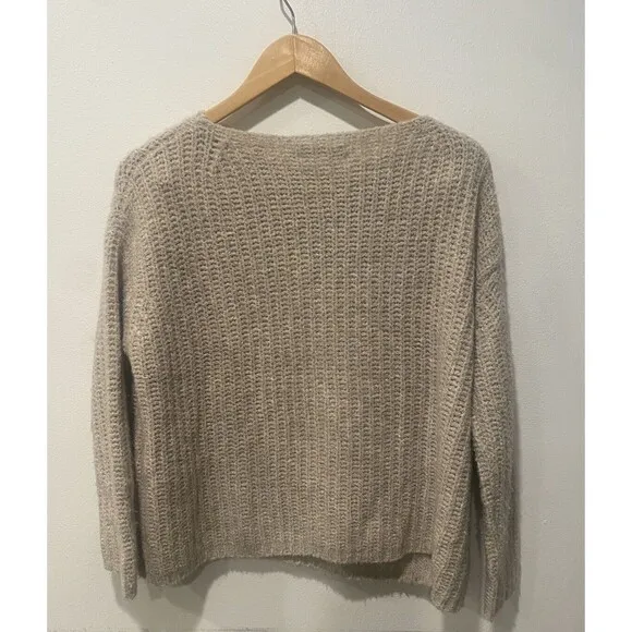 Vince beige cashmere blend sweater size ribbed knit Size XS oversized
