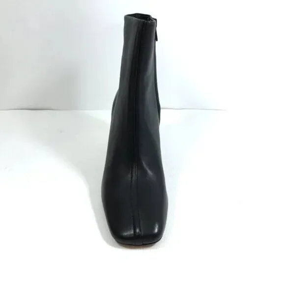 VINCE Black Leather Ankle Boots Women Size 10