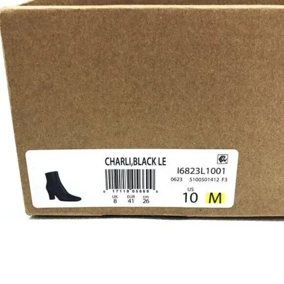 VINCE Black Leather Ankle Boots Women Size 10