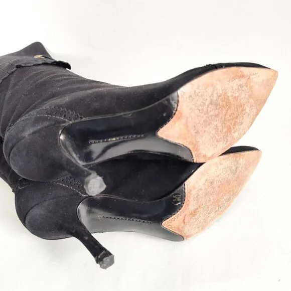 Vince Camuto IMAGINE Suede All Leather Western Boho Chic Fringe High Heel Boots