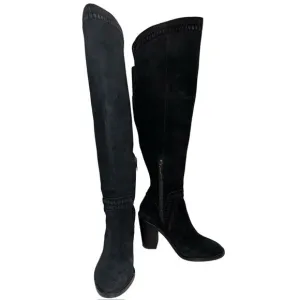 VINCE CAMUTO MADOLEE OVER THE KNEE BOOT BLACK SUEDE LEATHER SIZE 5 M