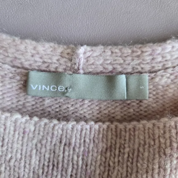 Vince Cropped Boat-neck Cashmere Sweater Pink Champagne Women's S Quiet Luxury