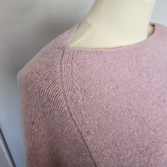 Vince Cropped Boat-neck Cashmere Sweater Pink Champagne Women's S Quiet Luxury