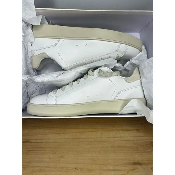 Vince Men's Travis Lace Up Low Top Sneaker Athletic Shoes White Size 7.5