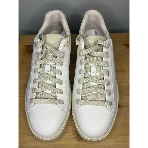 Vince Men's Travis Lace Up Low Top Sneaker Athletic Shoes White Size 7.5