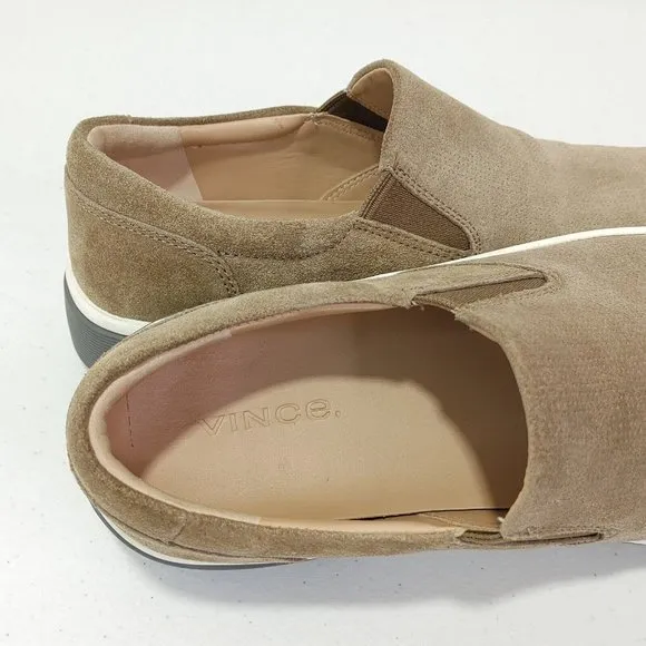 Vince Randell UNISEX Perforated Suede Leather Lining Slip-On Sneakers