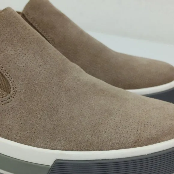 Vince Randell UNISEX Perforated Suede Leather Lining Slip-On Sneakers