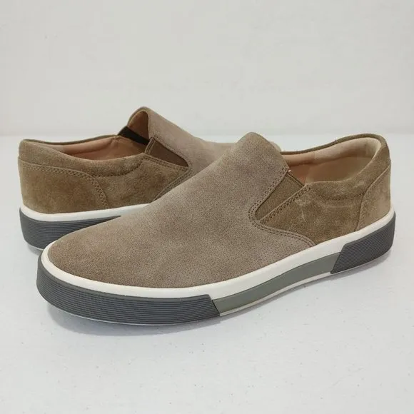 Vince Randell UNISEX Perforated Suede Leather Lining Slip-On Sneakers