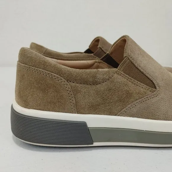 Vince Randell UNISEX Perforated Suede Leather Lining Slip-On Sneakers