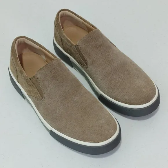 Vince Randell UNISEX Perforated Suede Leather Lining Slip-On Sneakers