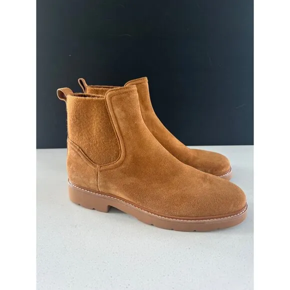 Vince Rue women's Chelsea Tan suede Ankle Boots 9.5