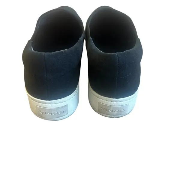 Vince Warren Black Platform Slip-On Sneakers Shoes Classic Suede Size 10 Women's