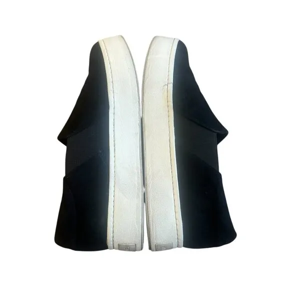 Vince Warren Black Platform Slip-On Sneakers Shoes Classic Suede Size 10 Women's
