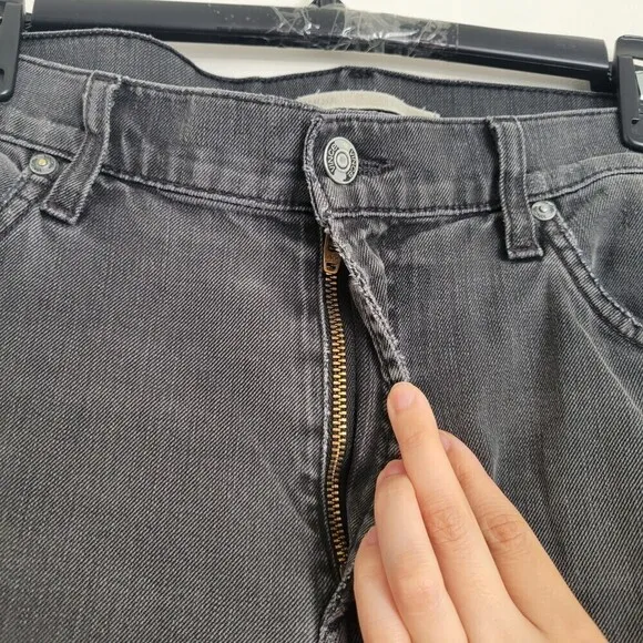 Vince Washed Out Ash Gray Ripped Distressed Bleached Denim Jean Pants Size 34