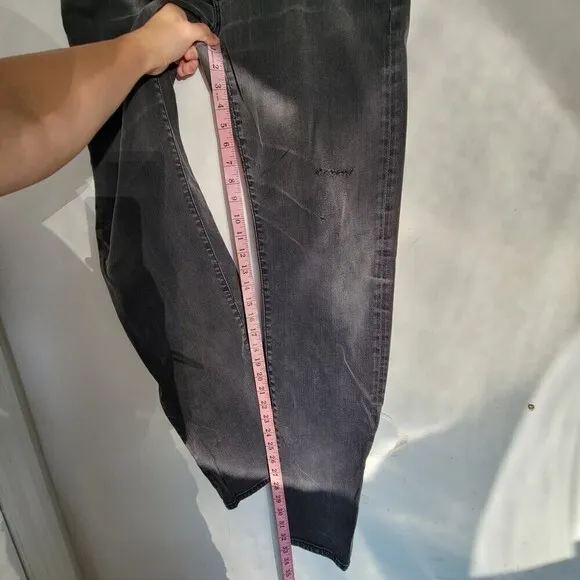 Vince Washed Out Ash Gray Ripped Distressed Bleached Denim Jean Pants Size 34