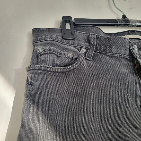 Vince Washed Out Ash Gray Ripped Distressed Bleached Denim Jean Pants Size 34