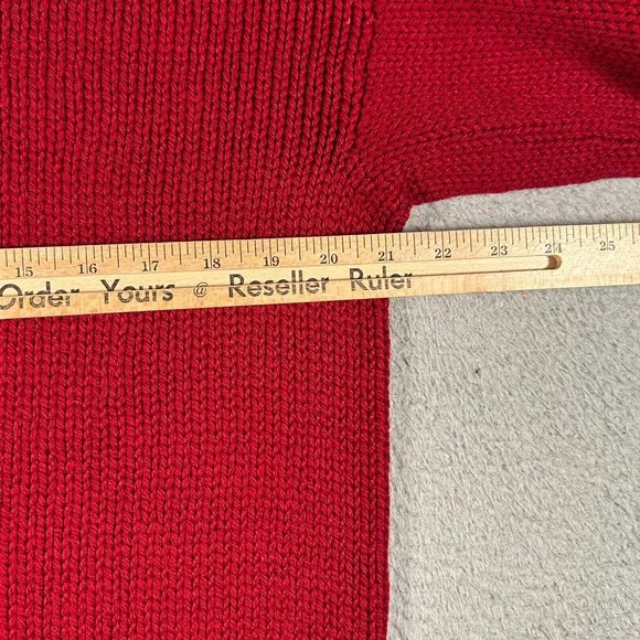 Vintage 40s Princeton Award Letterman Sweater Women M/L? Red Wool Blank Crewneck